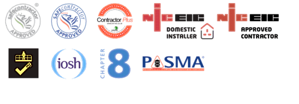 Cozens UK, our accreditation logos - Lighting and Electrical Contractors, Commercial Electricans established in Norwich, Norfolk & working throughout the UK